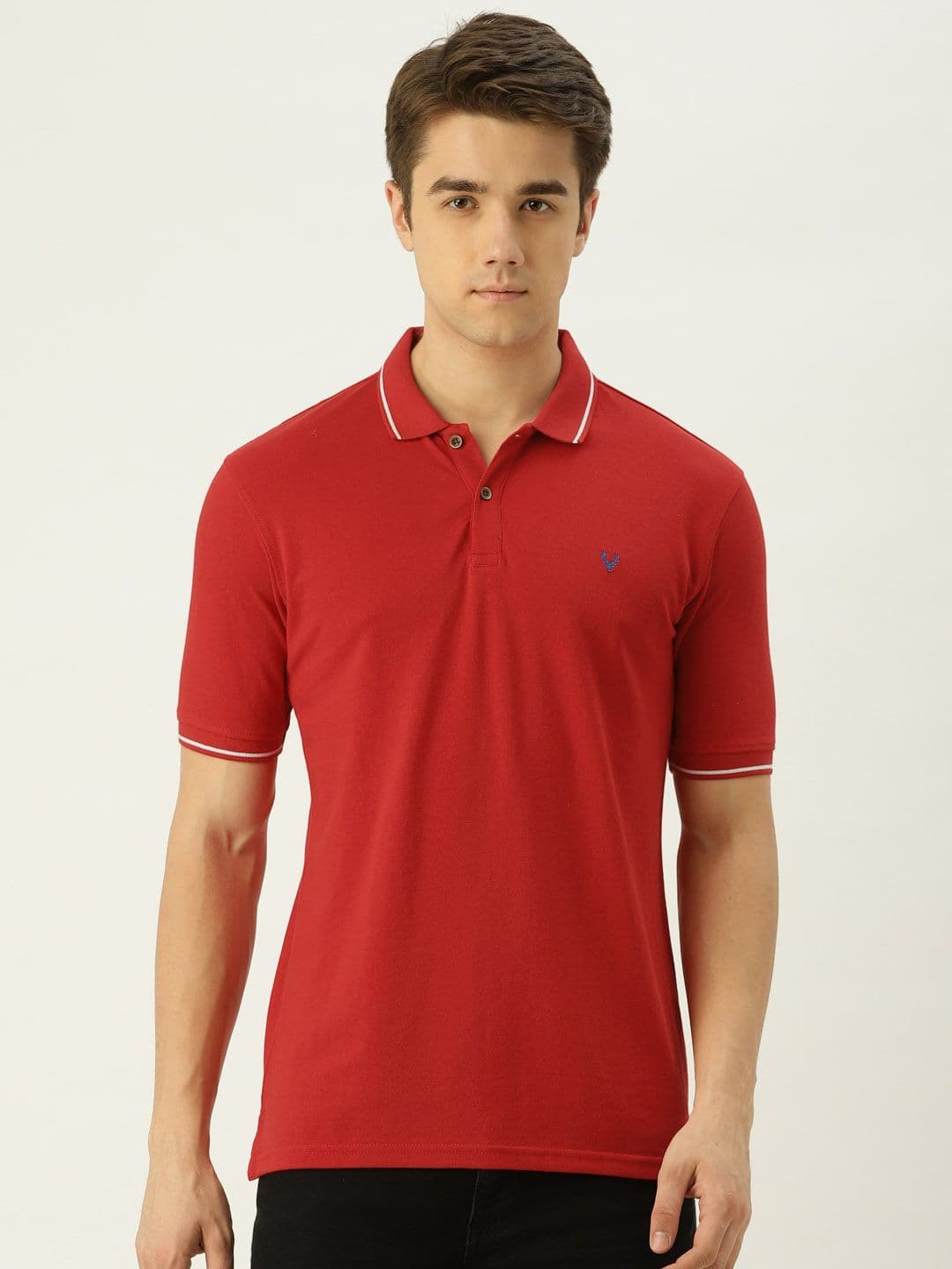Allen Solly Men Red Polo Collar T-shirt - view 1