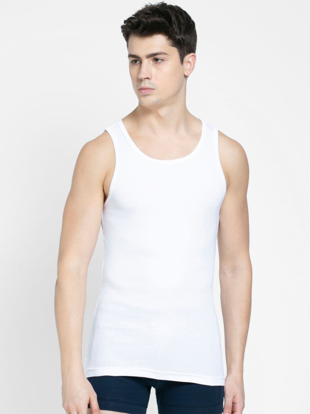 Jockey Combed Cotton Rib Round Neck Sleeveless Vest with StayFresh Properties-8823 - view 1