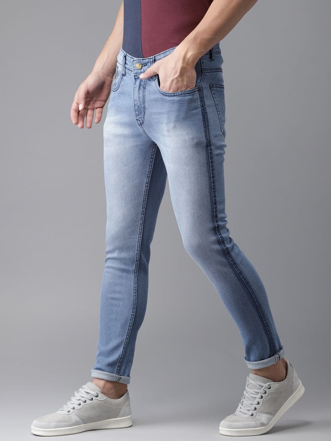 CAHOOT Men Blue Slim Fit Mid-Rise Clean Look Stretchable Jeans - view 1