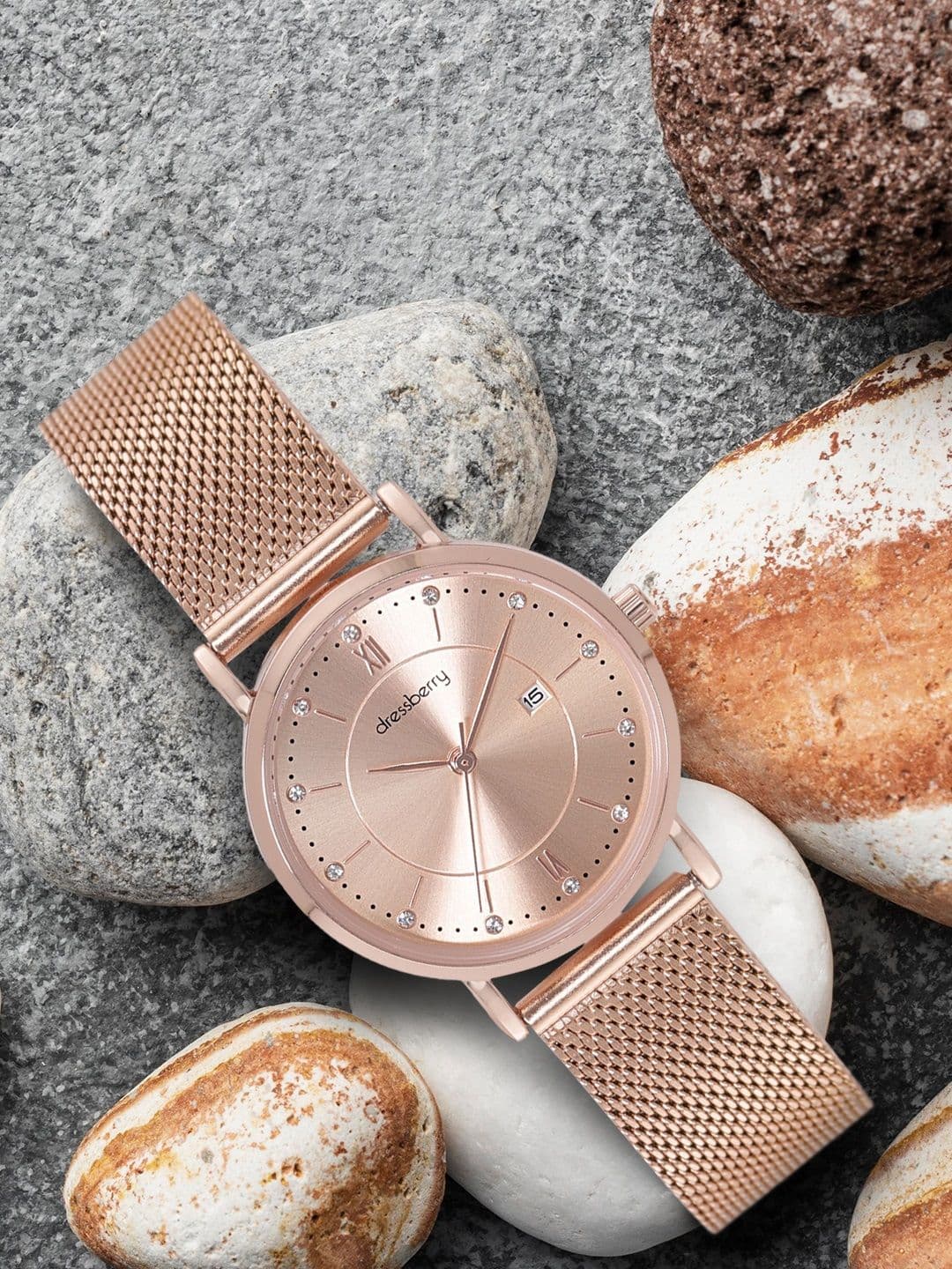 DressBerry Women Rose Gold-Toned Analogue Watch MFB-PN-WTH - view 1