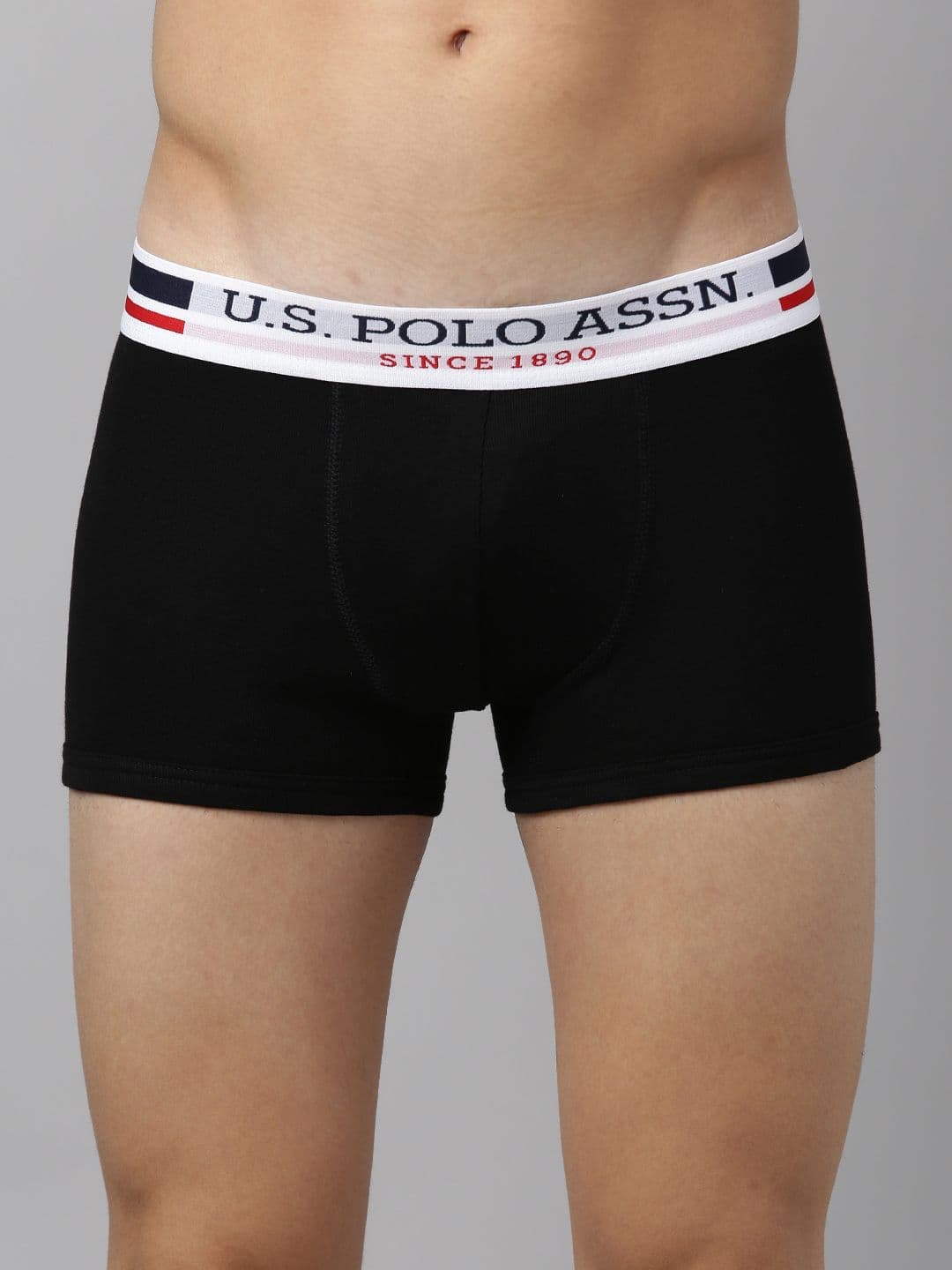 U.S. Polo Assn. Men Black Solid Trunks I641-002-P1 - view 1