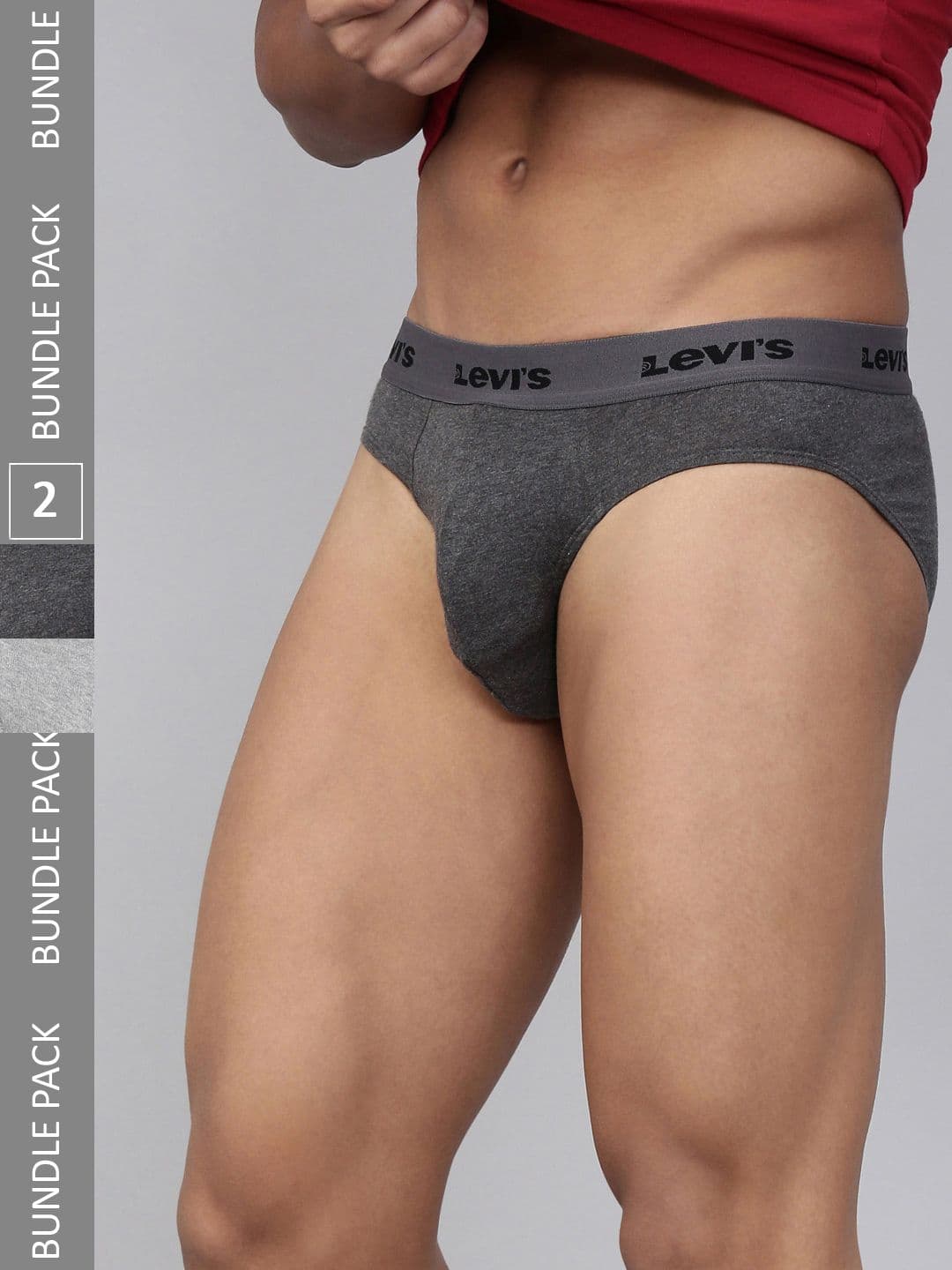 Levis Men Pack of 2 Solid Cotton Ultrasoft Waistband Brief with Smartskin Technology - view 1