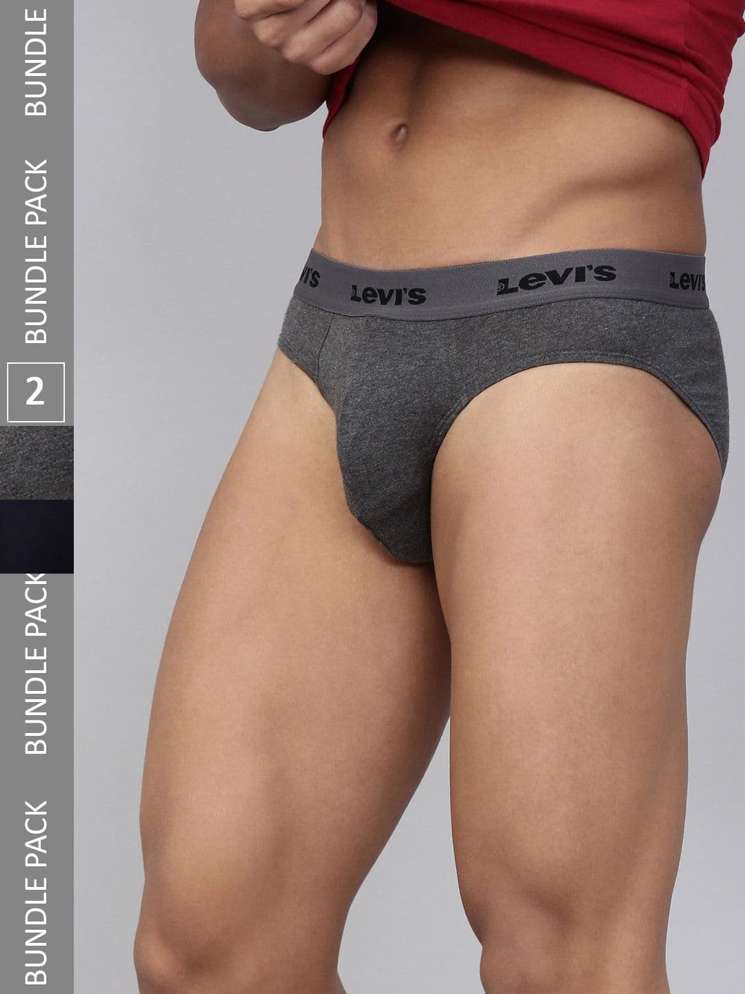 Levis Men Pack of 2 Solid Cotton Ultrasoft Waistband Brief with Smartskin Technology - view 1