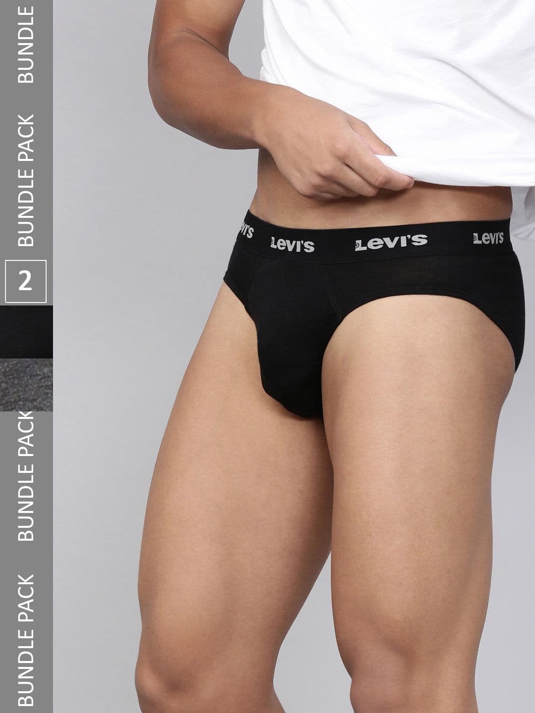 Levis Men Pack of 2 Solid Cotton Ultrasoft Waistband Brief with Smartskin Technology - view 1