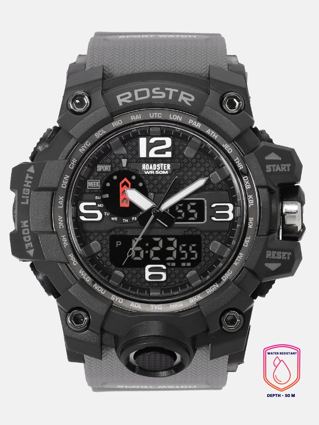The Roadster Lifestyle Co Men Black Analogue and Digital Watch MFB-PN-SM-1545 - view 1