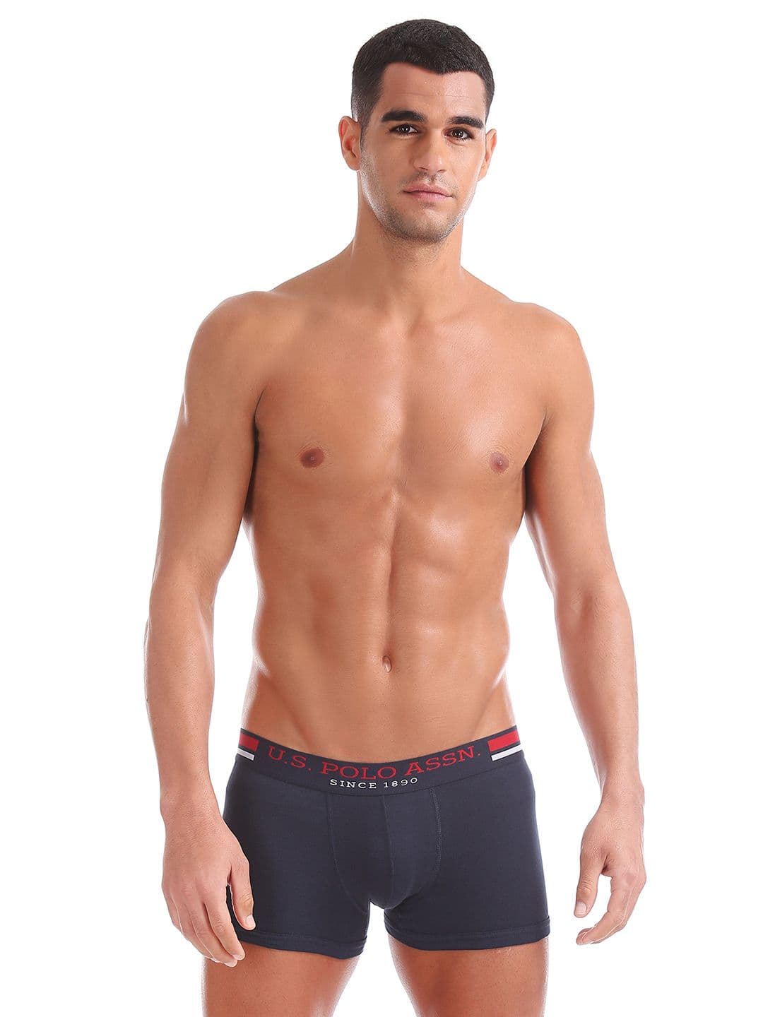 U.S. Polo Assn. Men Navy Blue Solid Comfort Fit Trunks I641-195-P1-S - view 1