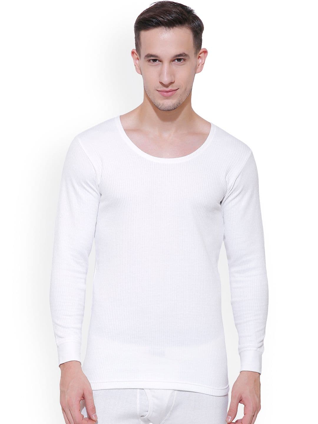 BODYCARE INSIDER Men Off-White Solid Thermal Top B101_85 - view 1