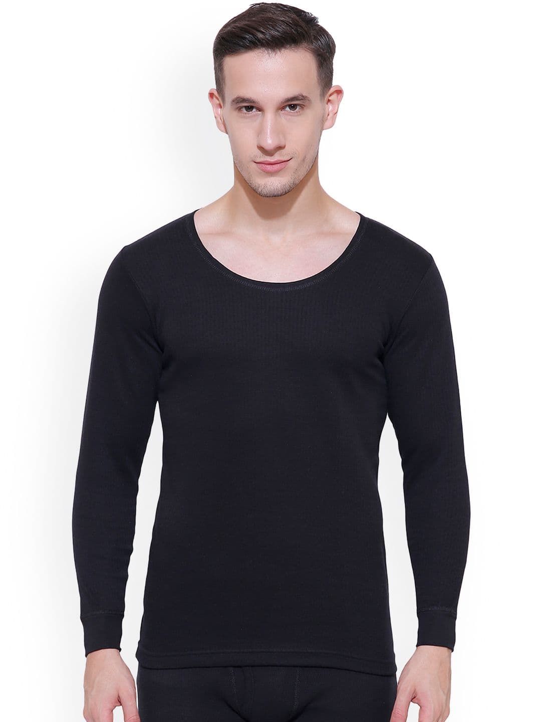 BODYCARE INSIDER Men Black Solid Thermal Top B101BL_105 - view 1