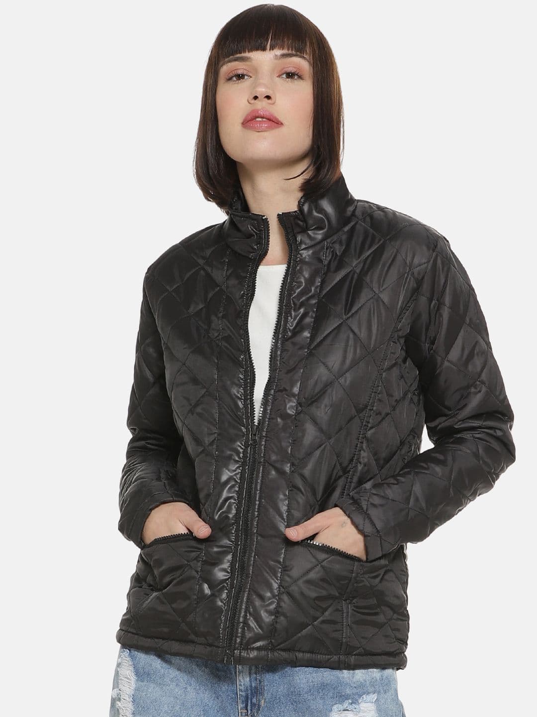 PINACOLADA Women Black Solid Water Resistant Quilted Jacket - view 1