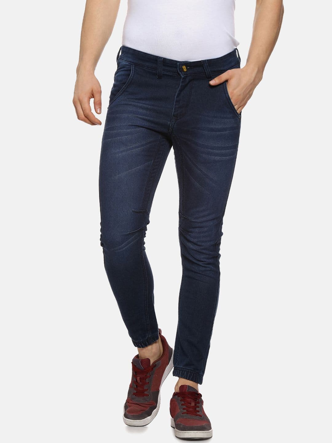 CAHOOT Men Blue Slim Fit Mid-Rise Clean Look Stretchable Jeans - view 1
