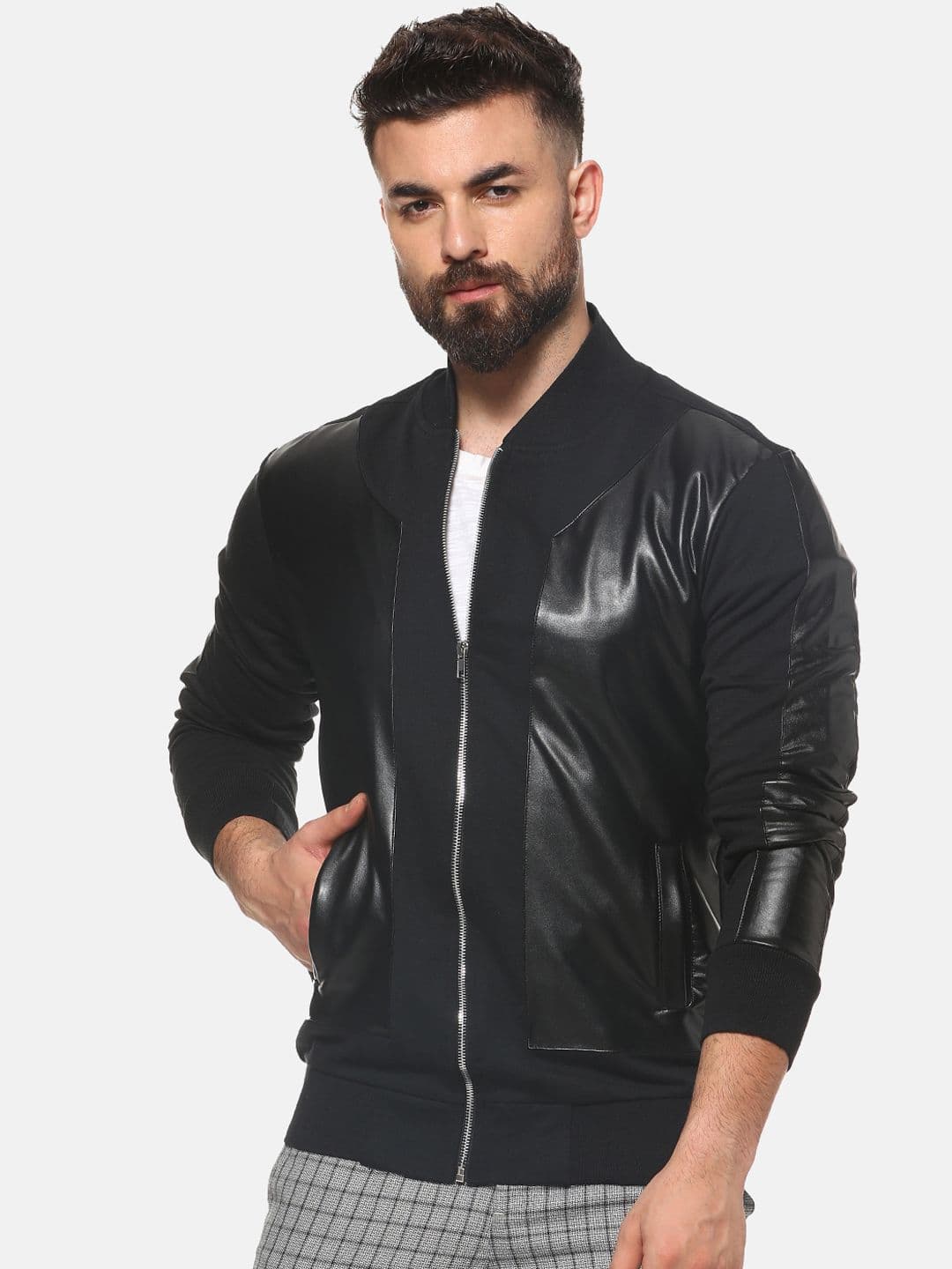 CAHOOT Men Black Solid Bomber Jacket - view 1