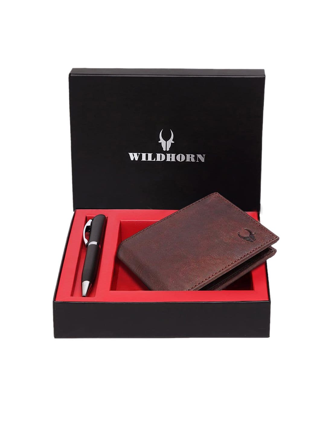 WildHorn Men Brown & Black RFID Protected Genuine Leather Accessory Gift Set - view 1