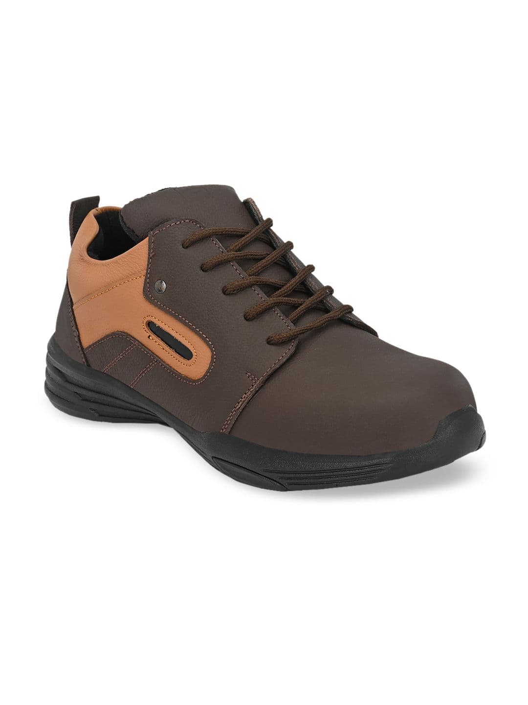 Eego Italy Men Brown Leather Trekking Shoes - view 1