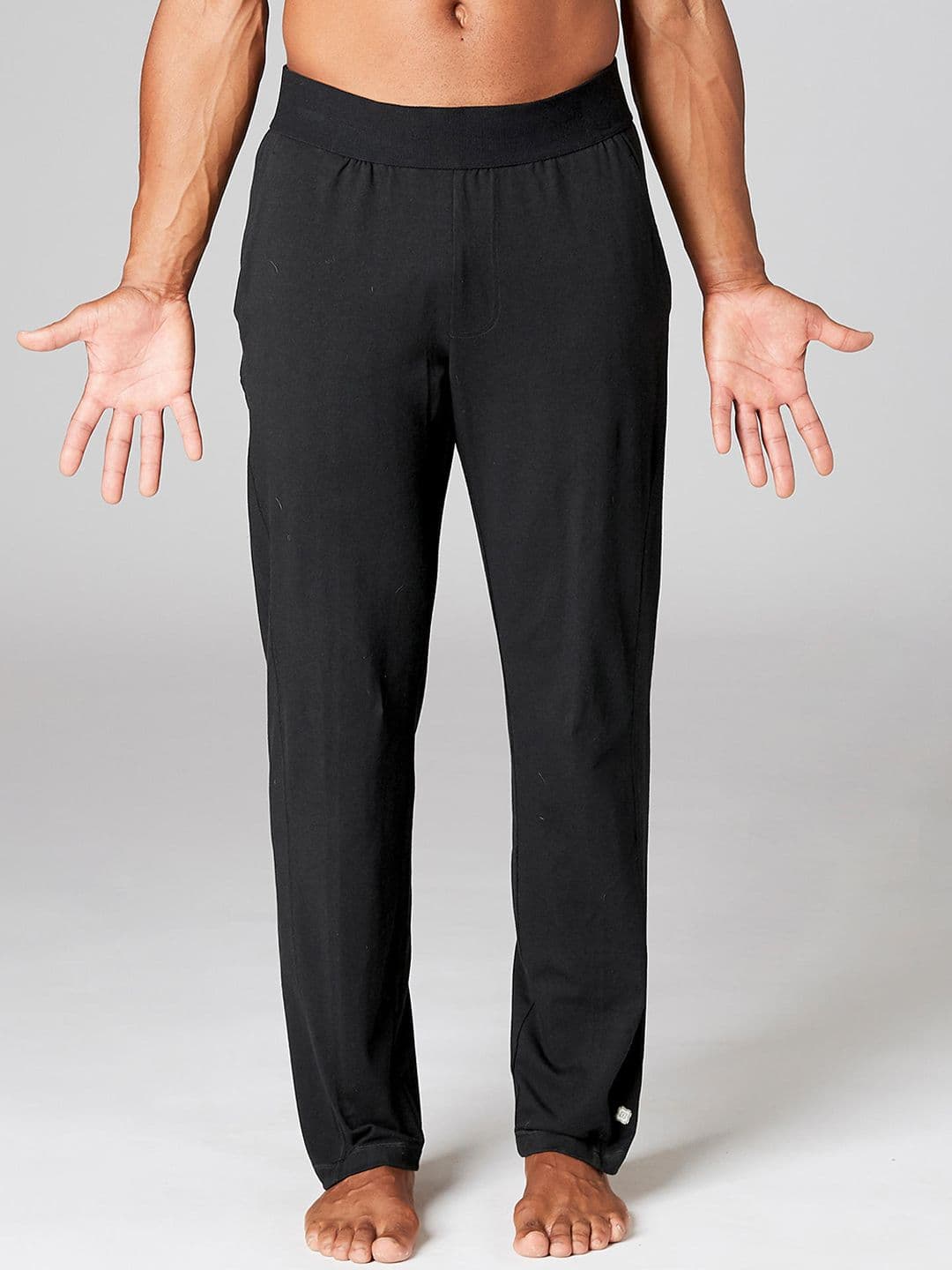 Decathlon Kimjaly - Men Black Stretchable Yoga Pants - view 1