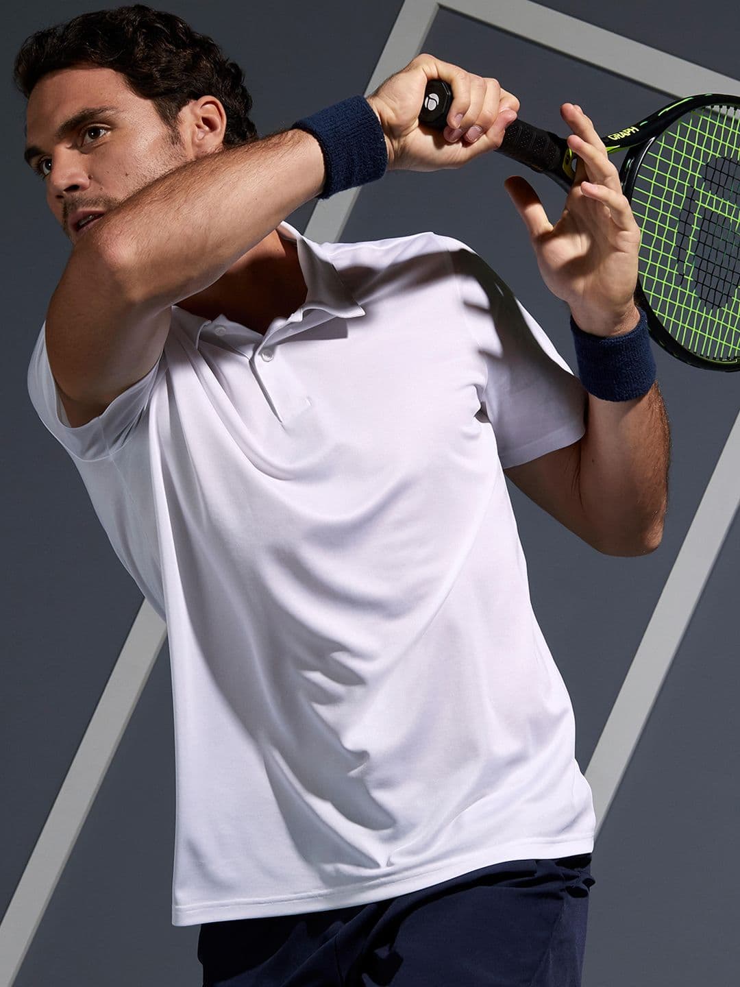 Decathlon Kuikma - Men White Breathable Tennis Polo T-Shirt - view 1