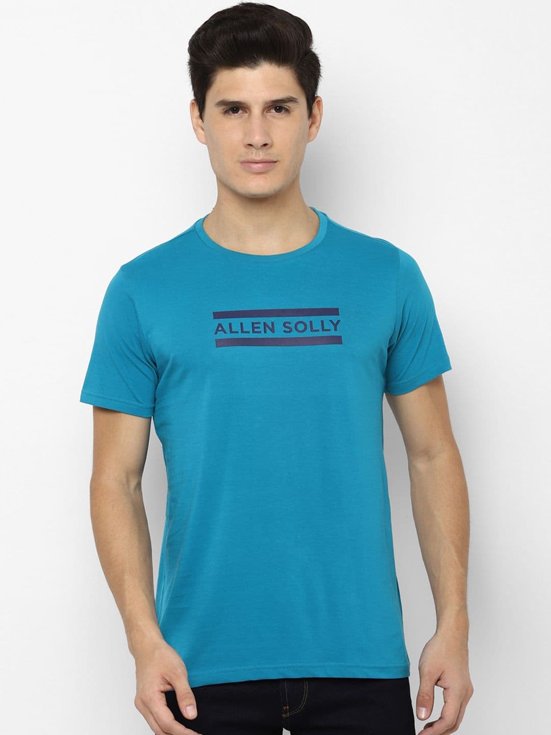 Allen Solly Men Blue Printed Round Neck T-shirt - view 1