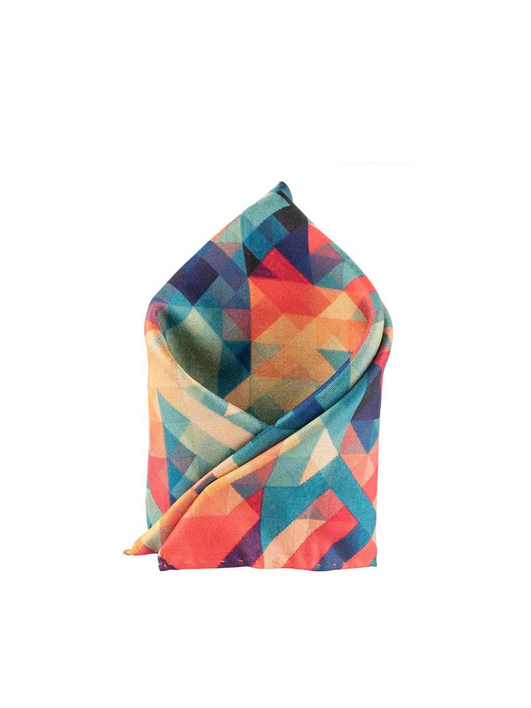 The Tie Hub Men Multicoloured Pixal Printed Pocket Square - view 1