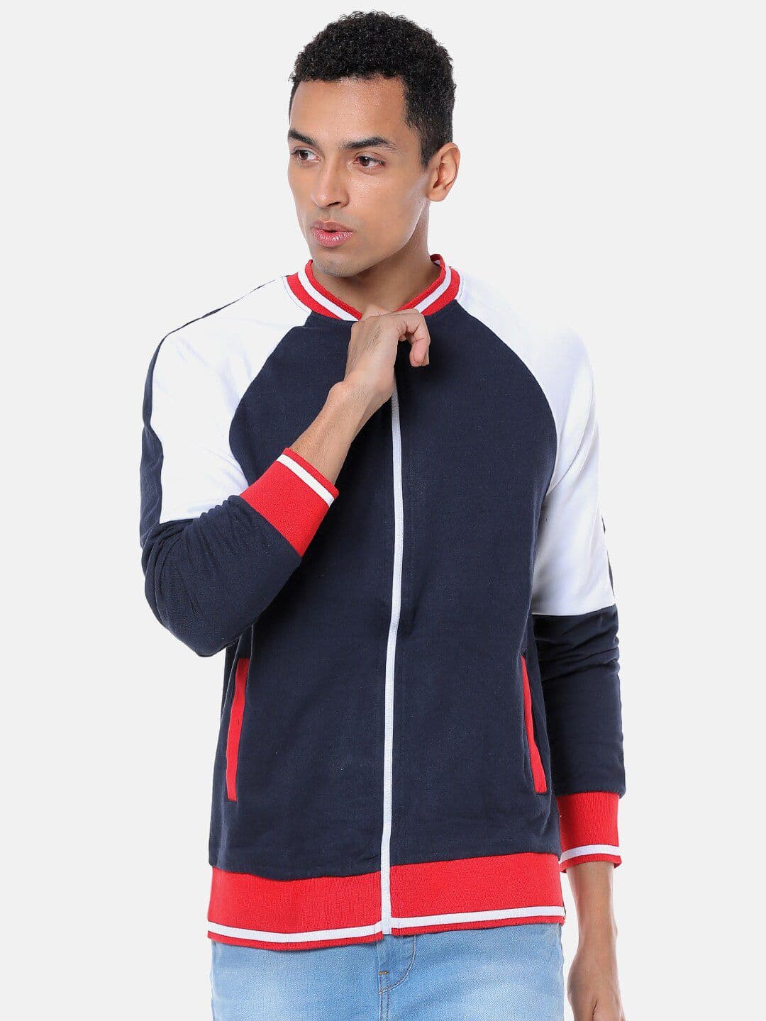 CAHOOT Men Blue Colourblocked Bomber Jacket - view 1