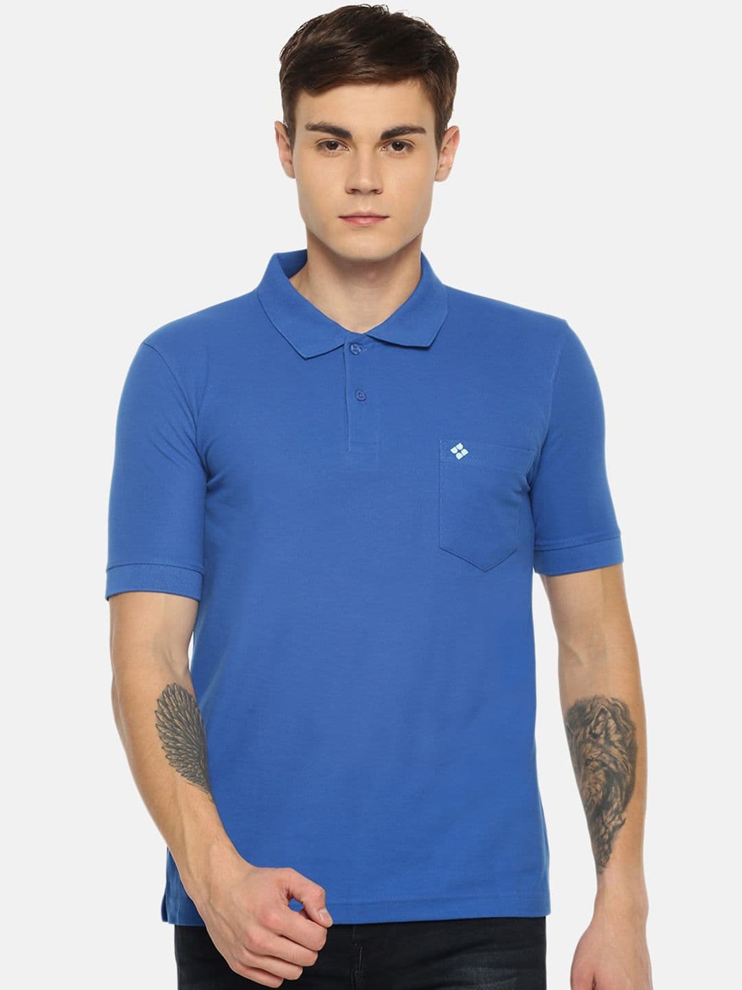 Dollar Men Solid Polo Tshirt with Pocket - view 1
