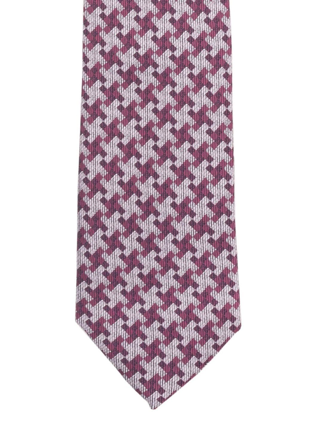 The Tie Hub Purple & Beige Woven Design Broad Tie - view 1
