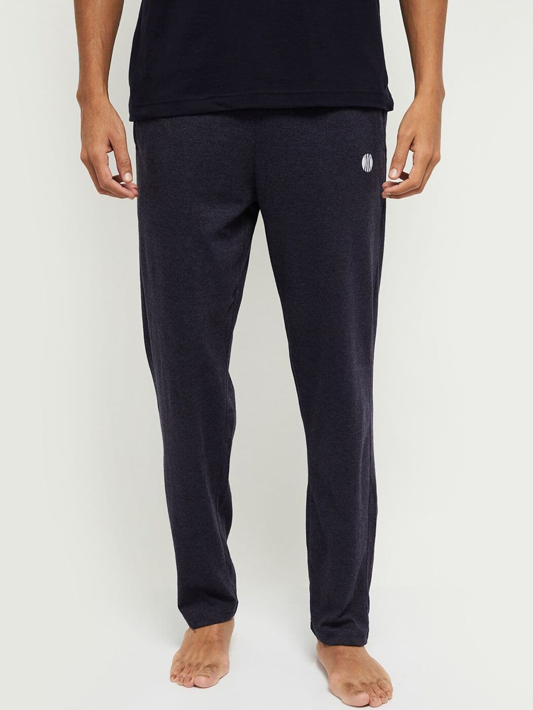 max Men Charcoal Grey Solid Lounge Pants - view 1
