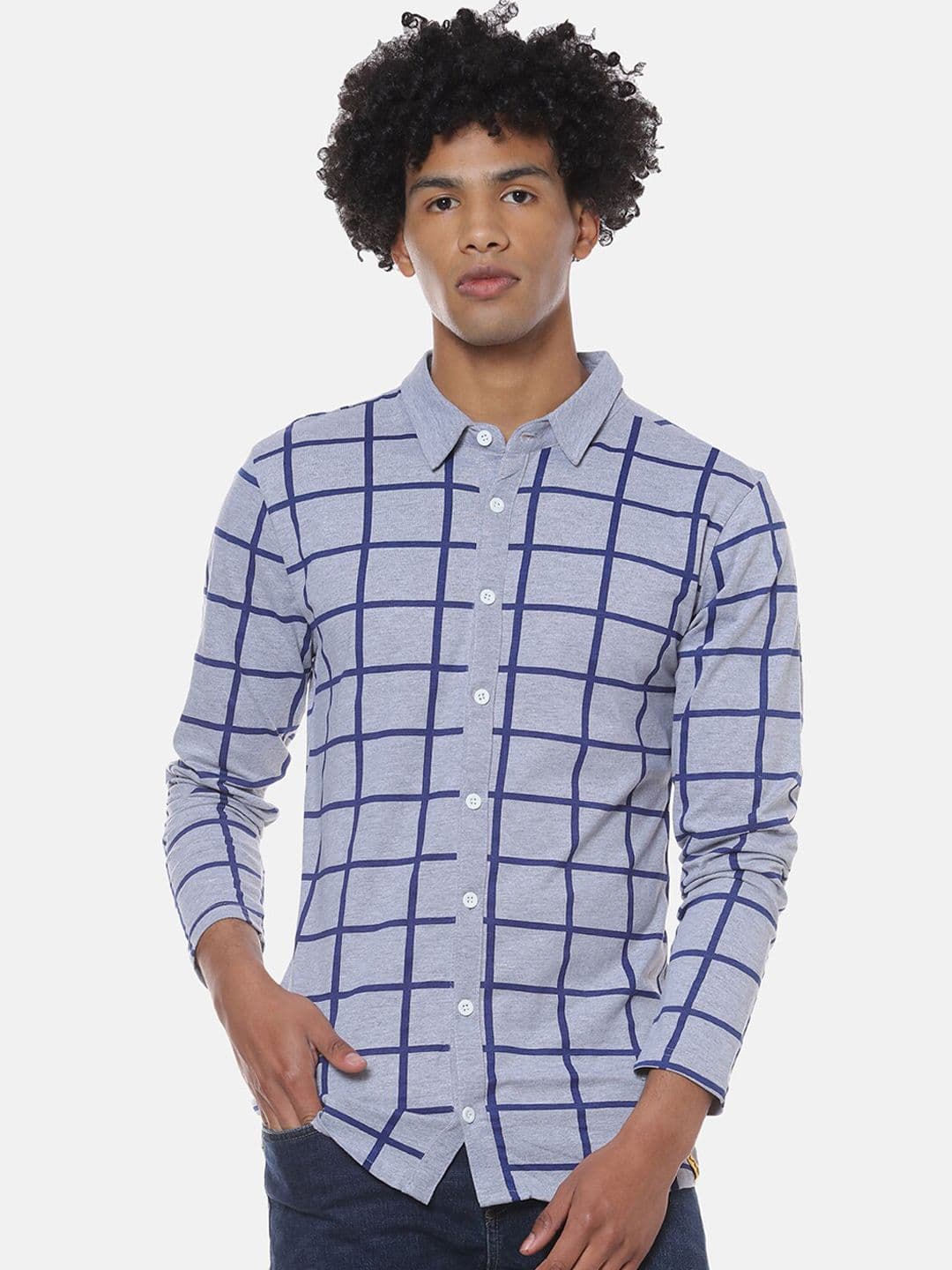 CAHOOT Men Grey Regular Fit Checked Casual Shirt - view 1
