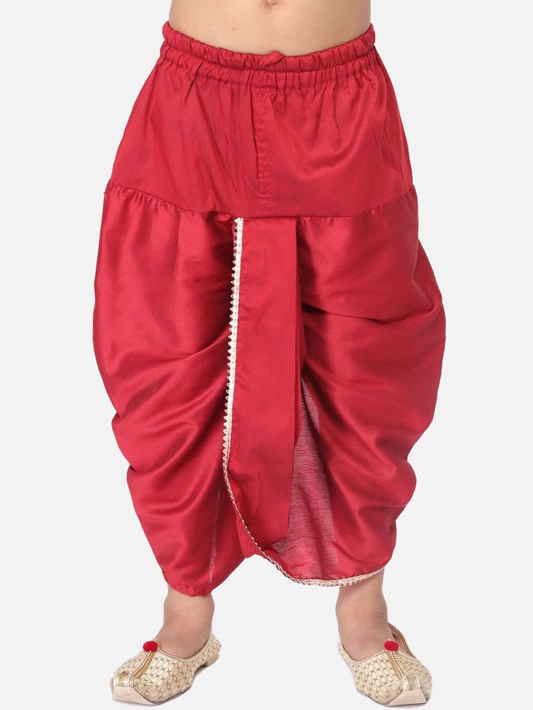 TABARD Boys Maroon Solid Dhoti - view 1