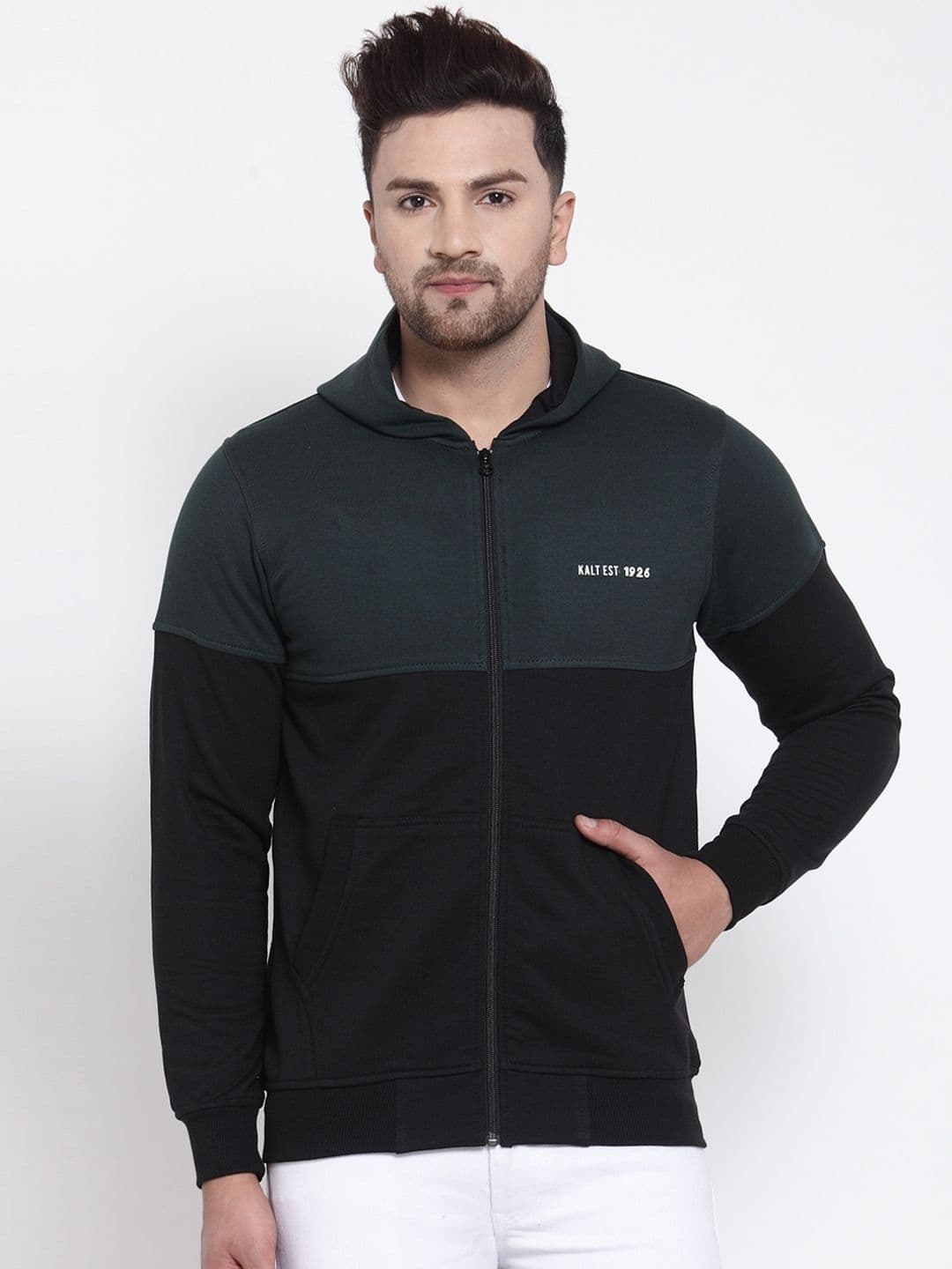 Kalt Men Black Colourblocked Tailored Jacket - view 1