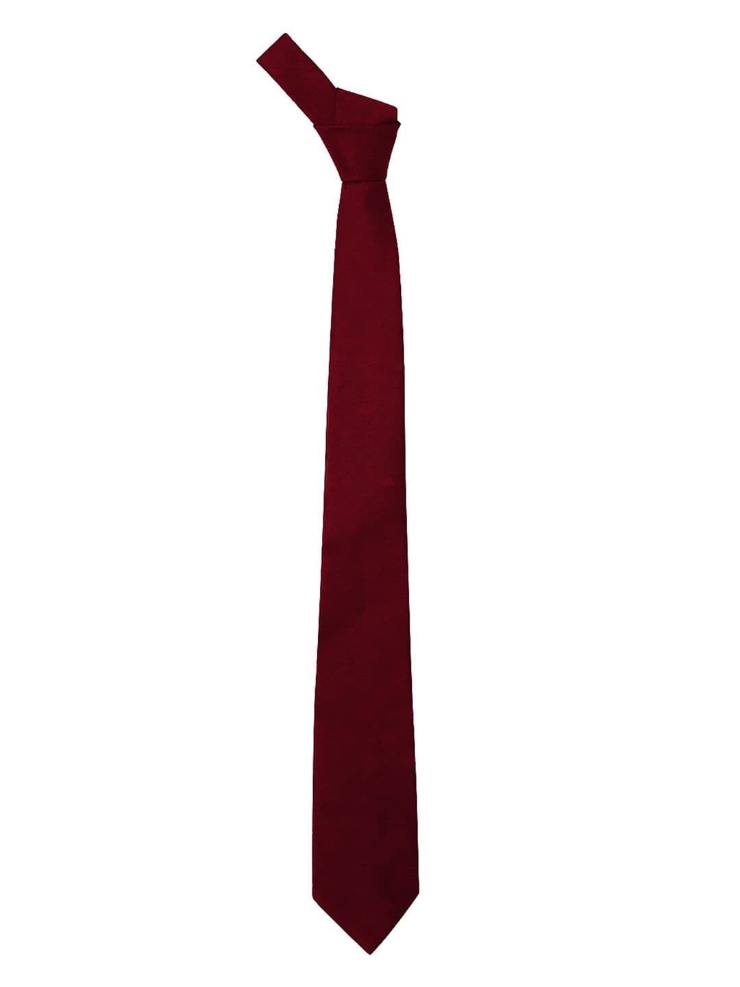 Blacksmith Maroon Solid Broad Satin Tie - view 1