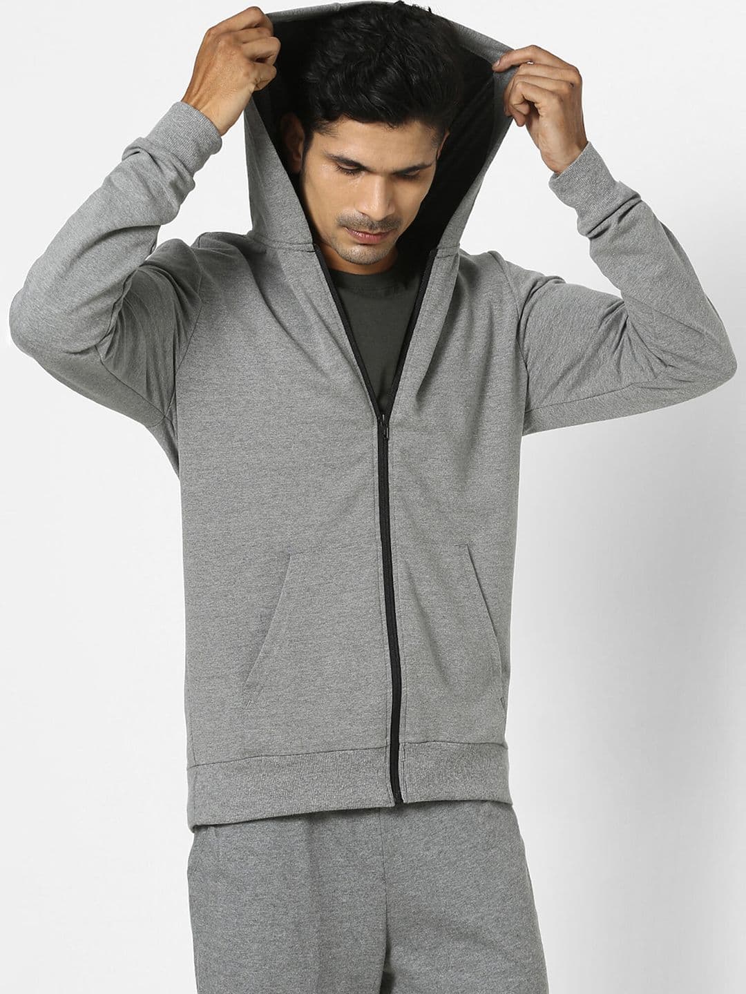 Decathlon Domyos - Men Grey 100 Stretchable Gym Sweatshirt - view 1