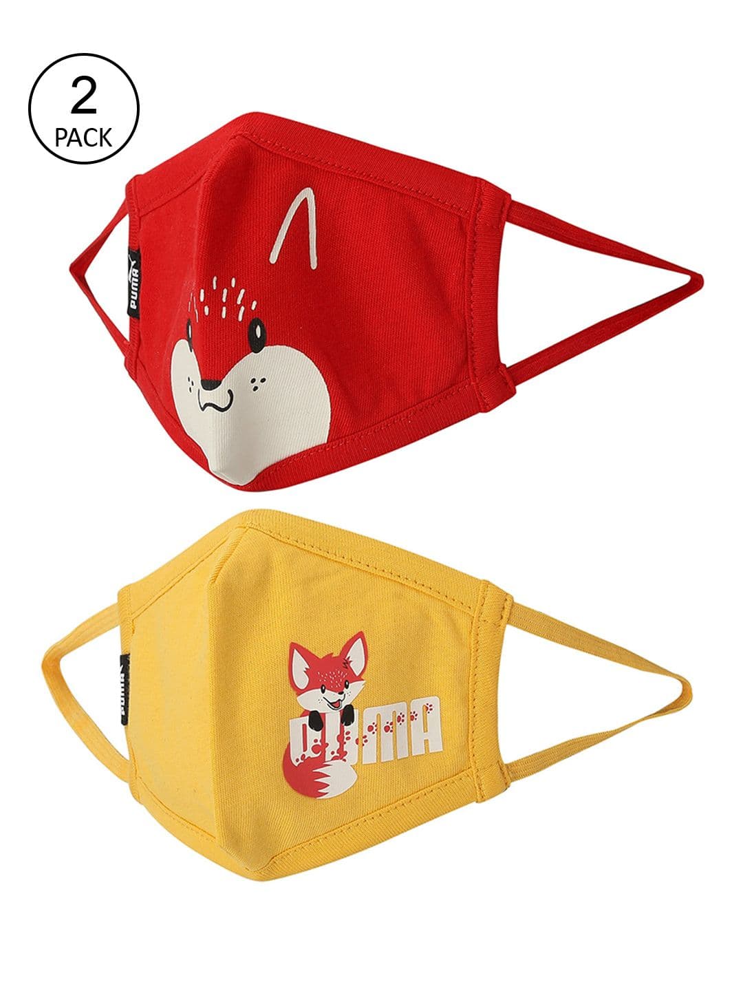Puma Kids Pack Of 2 Printed 5-ply Protective Outdoor Cotton Masks - view 1