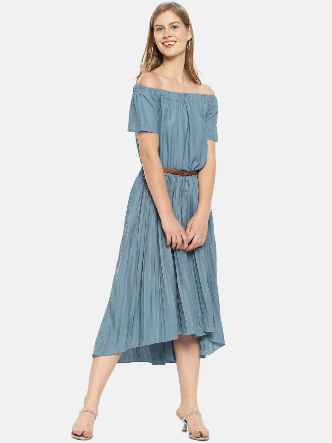 PINACOLADA Women Blue Solid A-Line Dress - view 1