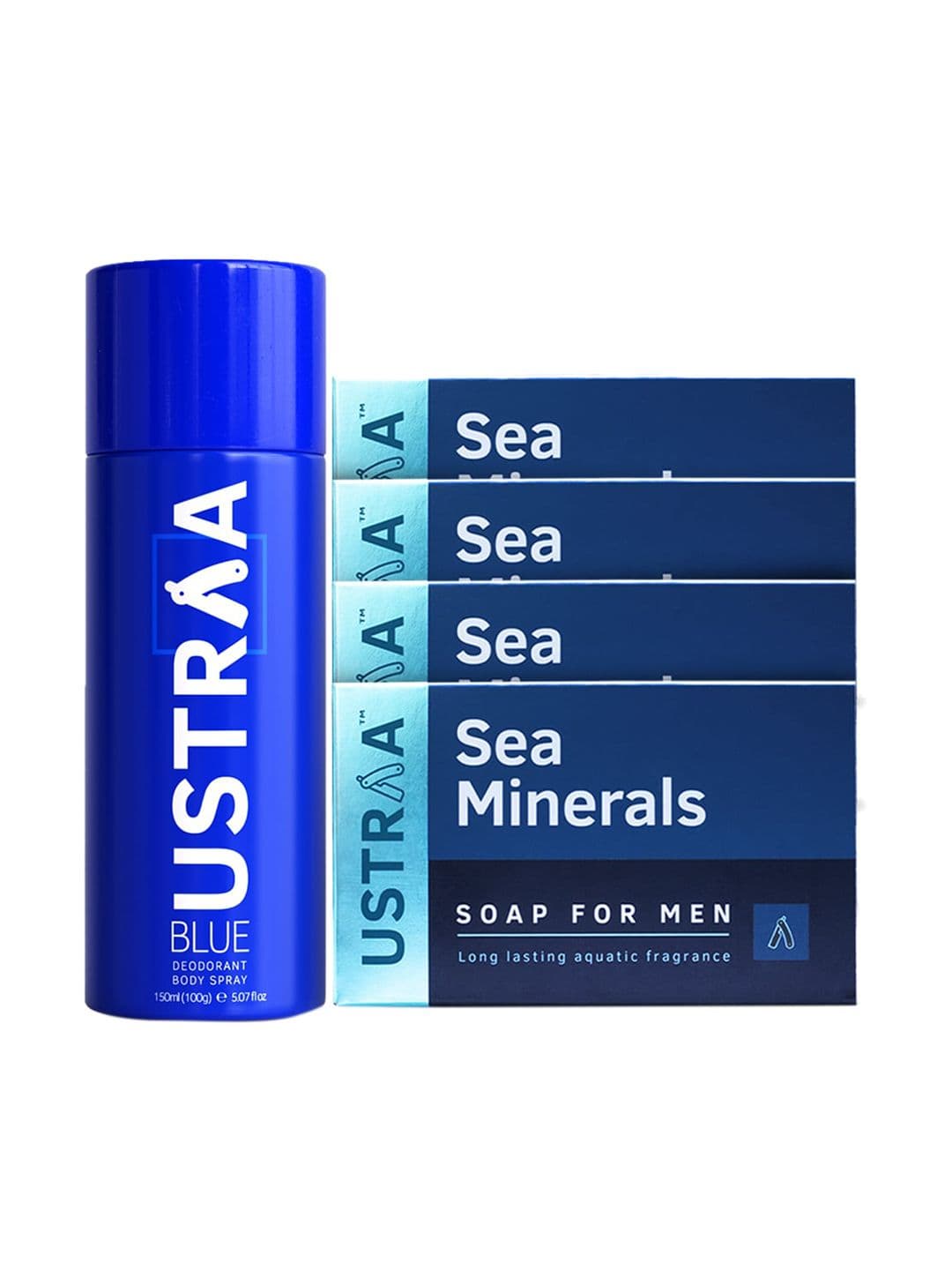 Ustraa Blue Deodorant & Deo Soap Sea Minerals set of 4 - view 1